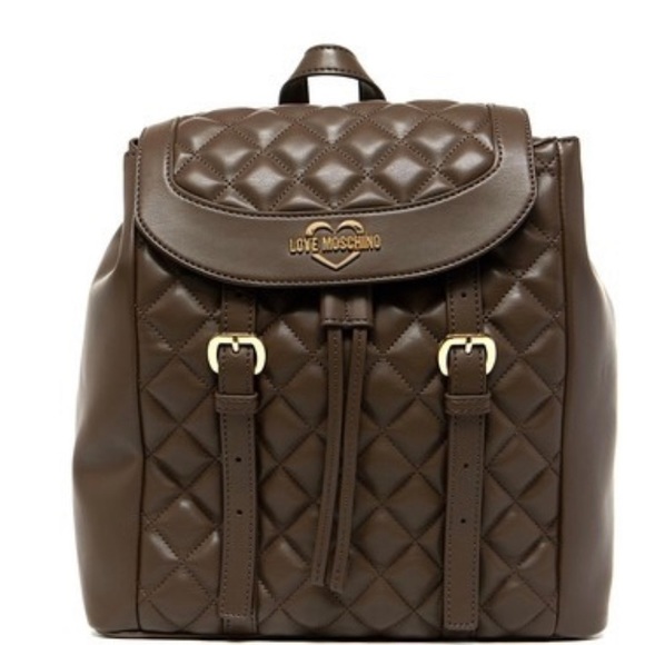 love moschino quilted backpack
